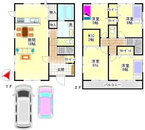 林戸建　西棟の物件間取画像